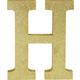 Glitter Gold Letter H Sign